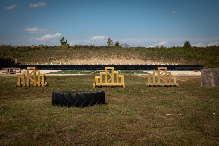 150 yd Range 3 multipurpose range with shooting obstacles and barricades