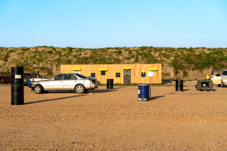 T1G Range 4 Hogan's Alley facade with obstacles in front