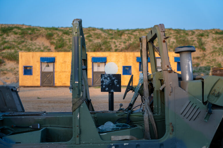 T1G Range 4 Hogan's Alley jeep obstacle with target