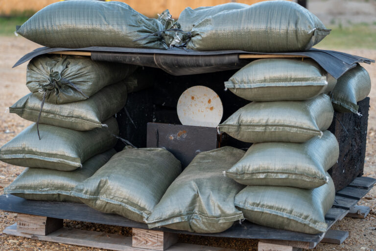 T1G Range 4 Hogan's Alley closeup of machine gun nest with target