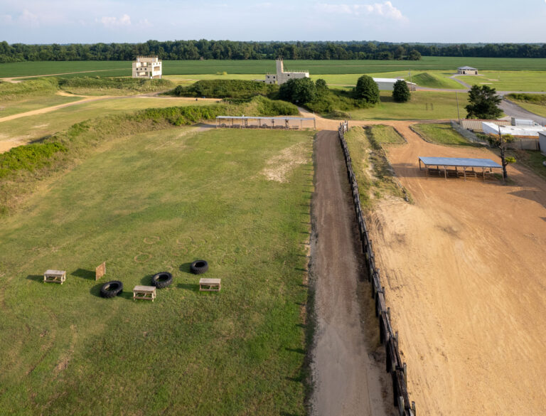 T1G Multipurpose 150yd Range 3 South aerial with 5-Story Tower and CSCS Trainer