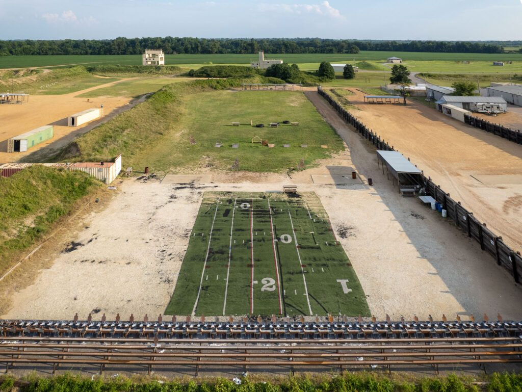 T1G Multipurpose 150yd Range 3 South aerial with 5-Story Tower and CSCS Trainer