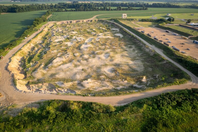 T1G East Wadi Sandpit aerial golden hour