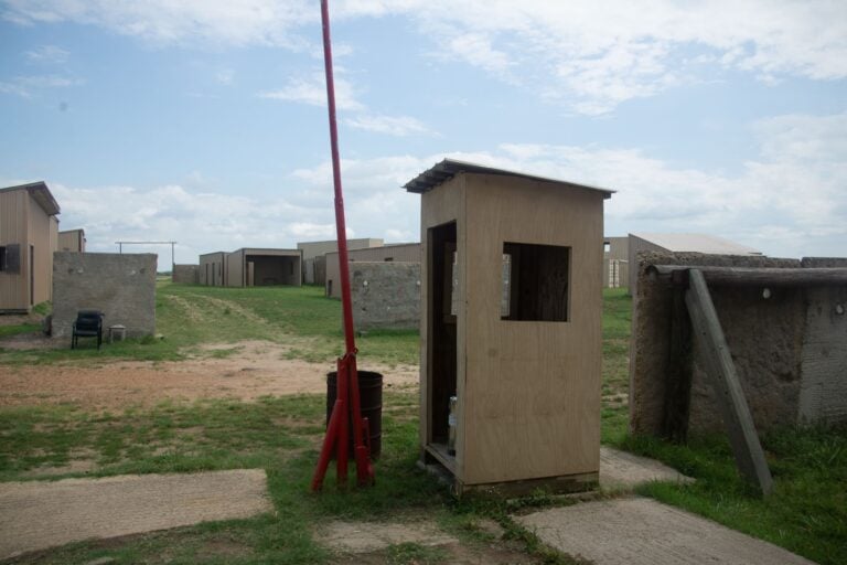 T1G MOUT guard shack, center street view from Embassy front door
