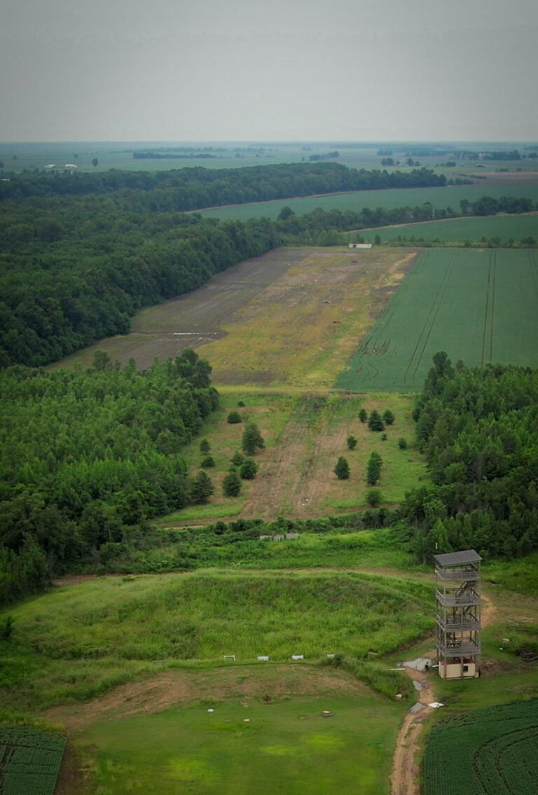 T1G 1000m Unknown Distance Range, berm, shooting platform aerial pov