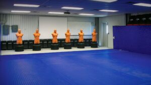 T1G Dojo combatives interior whiteboards