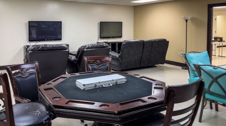 T1G Lounge common area poker table